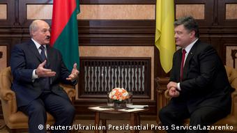 Terffen zwischen Poroschenko und Lukaschenko in Kiew