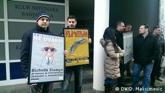 Protest novinara u Banjaluci (januar 2015.)