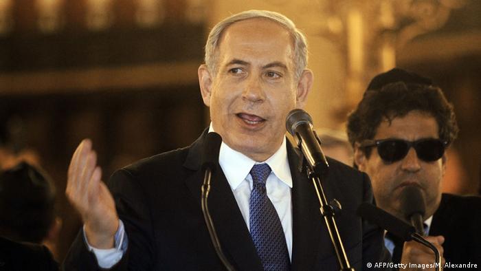 Israel Premierminister Natanjahu in der Großen Synagoge in Paris 11.01.2015