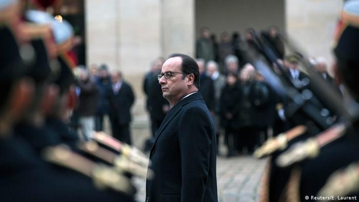 Beerdigung der ermordeten Polizisten in Paris 13.01.2015