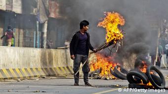 Proteste in Dhaka Bangladesch 24.12.2014