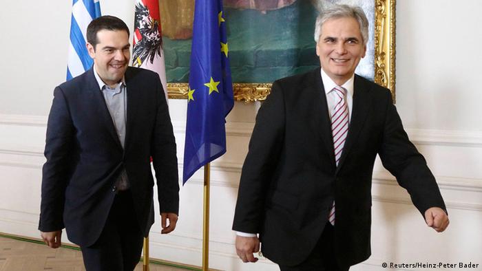 Alexis Tsipras and Werner Faymann