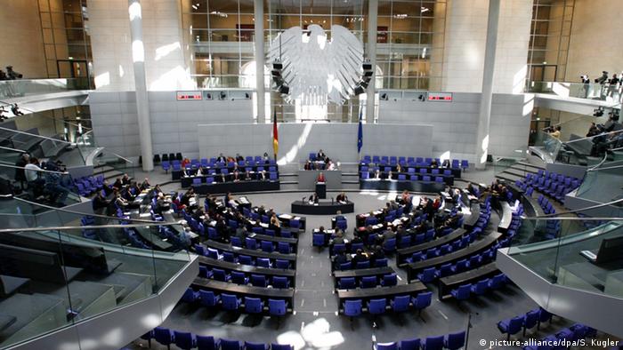 Abgeordnete des Bundestags bei einer Debatte