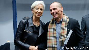 Eurogroup meeting in Brussels, Lagarde and Varoufakis