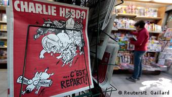 Charlie Hebdo at newsstands