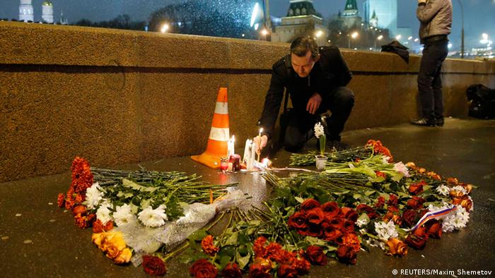 На месте гибели Бориса Немцова