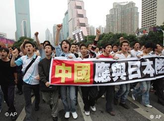 Demonstration gegen Japan in China