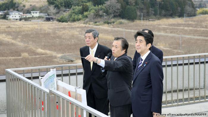 Japanischer Premier Shinzo Abe in Futaba
