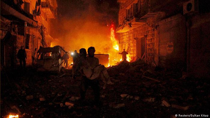 Syrien Aleppo Ruine Feuer Opfer BÃ¼rgerkrieg 