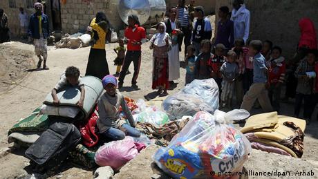 Jemen Zerstörung in Sanaa nach dem Luftangriff