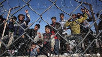 Flüchtlinge in Kyprinos Griechenland