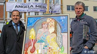 Ο Αλέξης Βαΐου, το πορτρέτο της Μέρκελ και ο ρώσος ζωγράφος