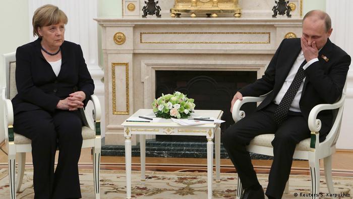 Ангела Меркель и Владимир Путин в Москве, 10 мая 2015 г.