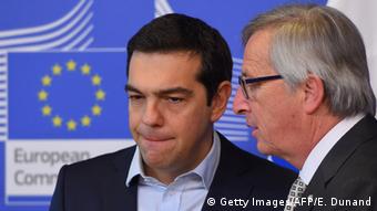 Греческий премьер Алексис Ципрас и глава Еврокомиссии Жан-Клод Юнкер
