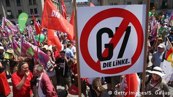 Από διαδήλωση αντιπάλων του G7 στο Μόναχο