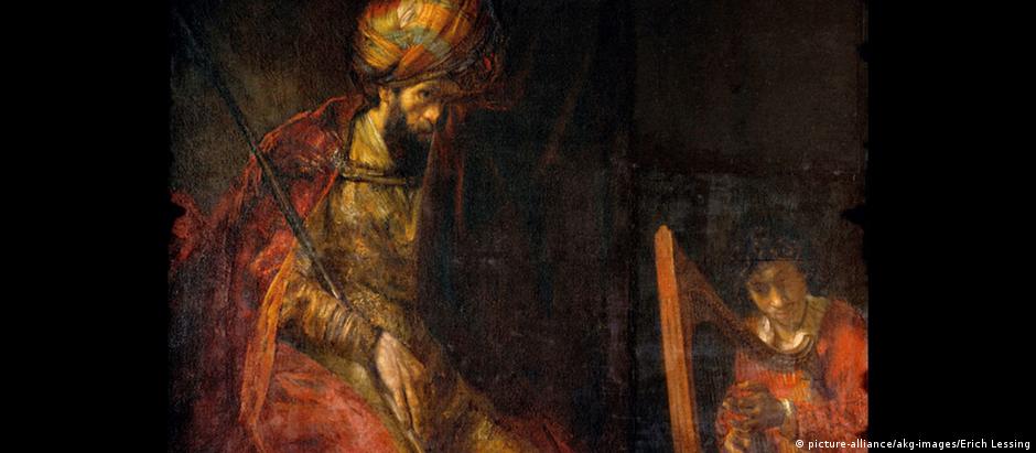 O quadro "Saul e Davi" foi pintado por Rembrandt entre 1650-1655