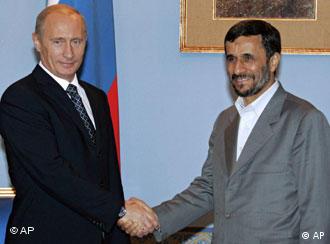 پوتین و احمدی‌نژاد