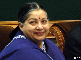 Jayalalithaa, kryeministre e shtetit federal Tamil Nadu, ish aktore