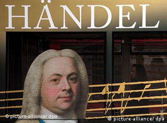 Potret komponis jaman Barock tersebut menghiasi alat angkutan umum an menandai peringatan 250 tahun meninggalnya Händel.