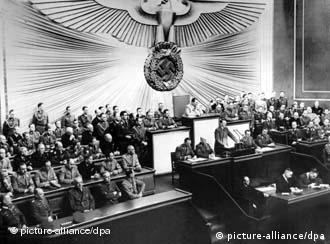 Hitler Rede begründet in Rede 1.September in Berlin Zweiter Weltkrieg