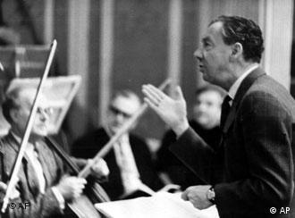 Benjamin Britten during rehearsals for War Requiem
(c) AP
