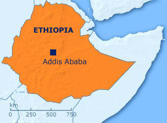 Karte Äthiopien englisch