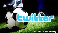 Symbolbild Fußball Twitter DW-Grafik: Olof POck Quelle Fotolia/DW-Montage